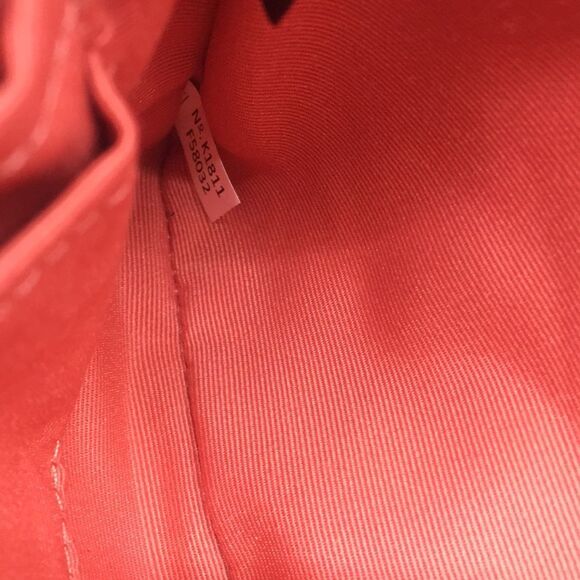 Coach Salmon Pebbled Leather Wristlet with silver tone hardware - Picture 7 of 16